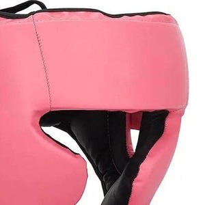 Personalized Custom Made Pink Color <b>Head</b> Guard High Quality Made By 100 % Genuine Leather For Kick Boxing <b>Training</b> And Fighting - Product Image 3