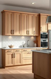 Wood <b>Kitchen</b> Cabinets Shaker Cabinet Set Birch Plywood Panels Multi-Functional <b>Pantry</b> Storage Units for Modern <b>Kitchen</b> - Product Image 3