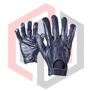 ถุงมือขับรถหนังแท้สีดำล้วน กันลื่น ทนต่อการฉีกขาด ระบายอากาศได้ดี ป้องกันการบาด ป้องกันไฟฟ้าสถิต ปราศจากซิลิโคน ปราศจากแป้ง - Product Image 1