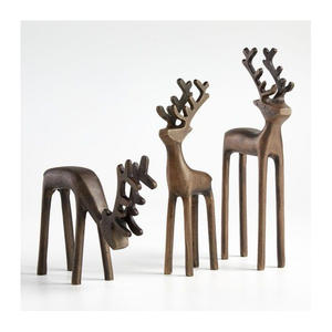 Décoration de Noël de luxe en aluminium en forme de renne, statue de cerf en métal de style nordique moderne, réutilisable, directement de l'usine pour la maison et les fêtes - Product Image 4