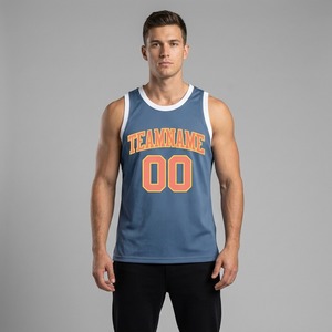 Wholesale High Quality Breathable Plus Size Men's Basketball Jersey Uniform Customizable Colors Logo Printed 100% Summer - Product Image 1