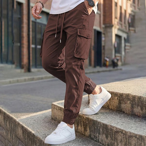 Pantalons cargo pour hommes les plus vendus, plusieurs poches, durables, tissu en polyester et coton, nouveau style, pantalons cargo de voyage élégants - Product Image 4