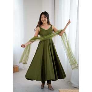 Vestido de Rayón de Diseñador con Pantalón y Dupatta para Fiestas, Talla XS, Salwar Kameez - Product Image 3