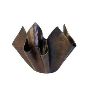 Vase cylindrique en métal industriel vintage, pot à fleurs rustique en laiton fait main, vase bouteille à long col pour décoration d'hôtel, vase en métal - Product Image 5