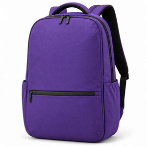 Mochila para Portátil Unisex Azul con Patrón Geométrico, Forro de Poliéster y Nailon Impermeable, Cierre de Cremallera y Bolsillos Laterales - Product Image 5