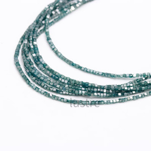 Natural Blue Diamond Rondelle Beads AAA Grade Faceted Sparkling <b>Light</b> Loose Gemstone Strand for Luxury Jewelry Making - Product Image 1
