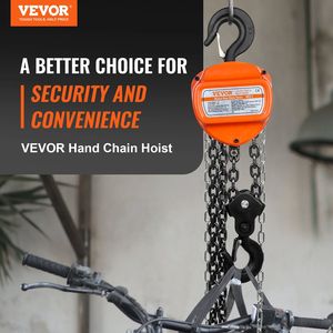 3 Ton 6600 Lbs Capacity 10 FT Hand Chain <b>Hoist</b> with Auto Chain Lead Come Along G80 Galvanized Carbon Steel Double-Pawl Brake - Product Image 2