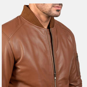 Veste en cuir sur mesure 2026, couleur unie, pour homme, style streetwear, veste d'hiver en cuir pour garçons - Product Image 4