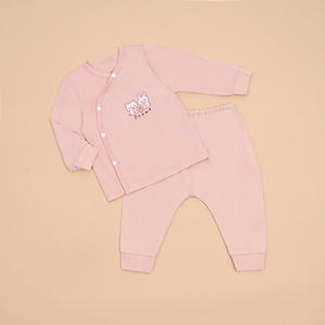 Tenue pour bébé avec motif de dessin animé mignon, respirante, à manches longues, boutons latéraux, en bambou et élasthanne, tricot aérien unisexe - Product Image 3