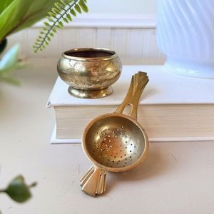 Luxury Brass <b>Tea</b> Infuser <b>Set</b> with Drip Bowl Factory Wholesale Price Handmade Loose Leaf Herbal <b>Tea</b> Brewing Tool - Product Image 5