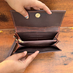 Cartera de cuero de piel de vaca para mujer, bolso de mano de piel Stich, monedero multiusos con estampado de animales, bolso de mano a la moda, gran oferta - Product Image 3