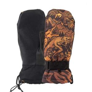 Waterproof Floral Print Ski <b>Mittens</b> <b>Women</b> Winter Thermal Snowboard Gloves Windproof Insulated Outdoor Snow Sports Hand Warmer - Product Image 5