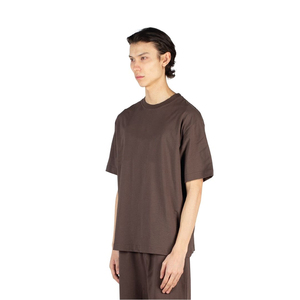 T-shirt décontracté pour homme, coupe classique, marron uni, 100 % coton, col rond, manches courtes, tricot jersey, anti-boulochage, séchage rapide - Product Image 5