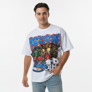 เสื้อยืดแขนสั้นสีขาวสำหรับผู้ชาย คอกลม ทรงปกติ สไตล์ลำลอง สีพื้น ผ้าฝ้ายถัก ดีไซน์เรียบง่าย - Product Image 3