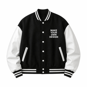 Veste universitaire d'hiver respirante haut de gamme avec logo personnalisé et patch chenille sur le devant, vente en gros - Product Image 2
