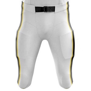 Conjunto de uniforme de fútbol americano sublimado personalizado para jóvenes y adultos, conjunto de camiseta para jugadores jóvenes y adultos, blanco, negro, amarillo - Product Image 3