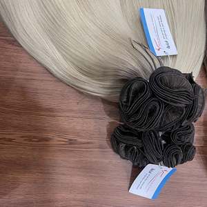 PROMO FLASH : Extensions de cheveux lisses tissées à la main, couleur tendance, cheveux bruts, fournisseur de cheveux humains 100% vietnamiens - Product Image 3