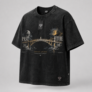 เสื้อยืดผู้ชายผ้าฝ้าย 100% ลายสก็อตฟอกสี ทรงโอเวอร์ไซส์ ไหล่ตก น้ำหนักมาก 180 GSM แห้งเร็ว ระบายอากาศได้ดี - Product Image 5