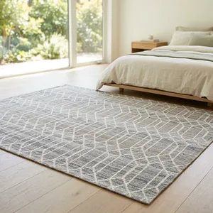 Alfombra de Poliéster HILTEX para Interiores/Exteriores, Lavable, para Todo Clima, con Base de Látex, Pelo Plano, Diseño Abstracto, 6mm de Grosor, Ideal para Picnic - Product Image 2