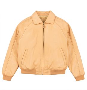 Top Selling Men's Stylish Leather <b>Jacket</b> Winter Washed Zipper Closure Custom Colors Available Best Selling Price - Product Image 1