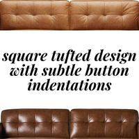 Gepolstertes Ledersofa-Set 3-Sitzer 2-Sitzer 1-Sitzer Luxus Wohnzimmermöbel Klassischer Chesterfield-Stil Wohnzimmermöbel