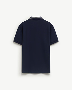 ROUTINE Polo décontracté pour homme à manches courtes, coupe classique, en coton et polyester, respirant, tricoté, col boutonné ajusté 10S26POL010P - Product Image 2