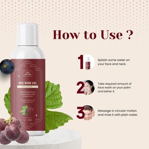 Gel Limpiador Facial con Ácido Hialurónico y Extracto de Vino Tinto, Aclara Imperfecciones, Limpieza Profunda, para Todo Tipo de Piel, Marca Privada OEM - Product Image 2