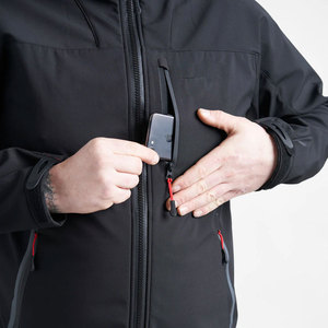 Veste en polaire rouge pour homme, col zippé, respirante, décontractée, pour l'automne, coupe classique, en polyester - Product Image 5