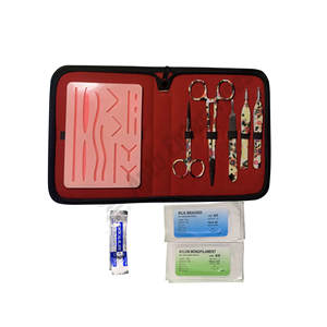 Vente en gros Porte-aiguille Manche de scalpel et kit de pratique de ciseaux de suture chirurgicale Kit de suture rouge Instruments chirurgicaux - Product Image 1