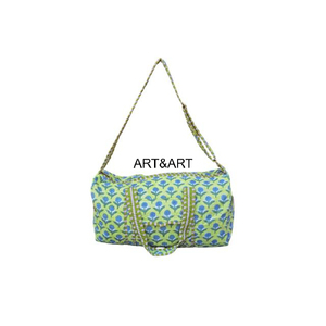 Cotton Quilted Floral Printed Lightweight Zipper Portable Duffle Shoulder <b>Bag</b> <b>Overnight</b> Luggage Large Travel Holiday - Product Image 1