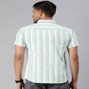2025 verano Casual hombres de gran tamaño estampado Floral media manga poliéster algodón camisas de talla grande Anti-Shrink OEM servicio - Product Image 4