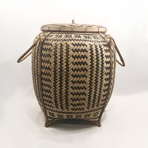 Bamboo lidded basket set excellent quality natural laundry <b>bin</b> <b>bedroom</b> bathroom storage <b>bins</b> - Product Image 6