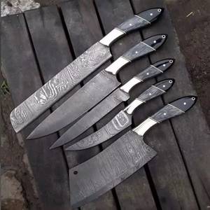 Ensemble de couteaux de cuisine en acier Damas de qualité supérieure Pak Enterprises, couteaux de chef professionnels faits à la main, couteau à découper, manche en bois de noyer, 8 pouces - Product Image 2