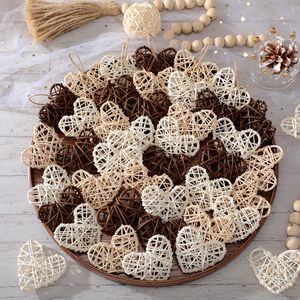 Heart shape ornament handmade <b>accessory</b> supplies <b>braided</b> rattan hearts supplier direct cost - Product Image 3