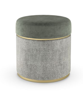 Pouf de style classique moderne en métal avec rembourrage en tissu éponge, idéal pour le salon et la chambre à coucher – Meilleure vente - Product Image 1