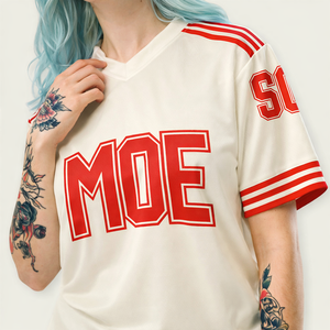 Camiseta deportiva de fútbol americano para mujer, personalizada, con estampado de alta calidad, sublimación personalizada, tejido grueso de 240 g/m², OEM. - Product Image 2