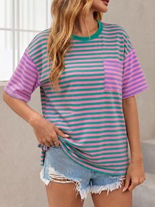 Camiseta de mujer de color sólido, informal, de manga corta, 100% algodón, talla grande, muy vendida. - Product Image 1