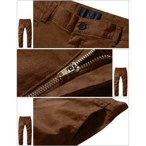 Pantalon chino pour homme avec logo personnalisé, coton coloré, élasthanne, respirant, coupe droite, pantalon chino pour affaires, mariage - Product Image 4