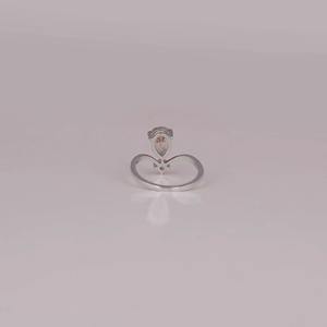 Cvd Lab Grown Créé Diamant En Argent Massif Coupe Ovale Bague De Fiançailles Bijoux pour Cadeau Femmes De Fabricant Indien - Product Image 3