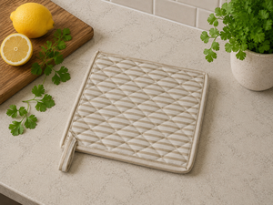 Porte-casserole matelassé en lin de qualité supérieure |   Tapis de cuisine résistant à la chaleur pour la cuisson, la pâtisserie et la protection de la cuisine - Product Image 4