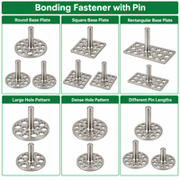 Bonding Fastener with Pin Perforated Base Adhesive Mount Pin for Composite Panel and Industrial Assembly OEM