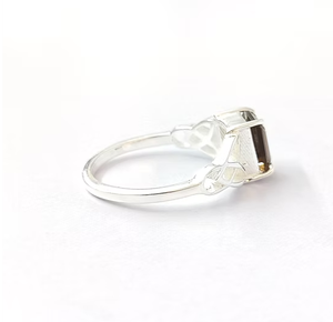 Handmade Boho Smoky <b>Quartz</b> <b>Ring</b> 3.7 Grams Beautiful Classic Style Gemstone Jewelry for Wedding Engagement - Product Image 3