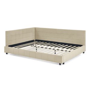 Letto Queen Size Imbottito con Schienale e Braccioli Confortevoli, Divano Letto Queen Size per Camera da Letto e Soggiorno - Product Image 5