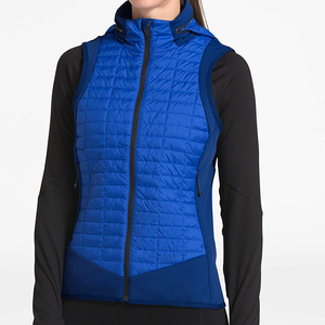 ELEGANT CORPORATION Hooded Quilted <b>Vest</b> <b>Black</b> Polyester Filled Windproof Waterproof Zipper Closure Solid Color Winter Casual - Product Image 5