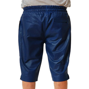 Pantalones Cortos de Piel Sintética PU para Hombre, Estilo Urbano de Verano, con Bolsillos, para Discoteca, Casual, a la Moda, hasta la Rodilla, con Cierre de Cremallera, Estilo Medieval Punk - Product Image 2