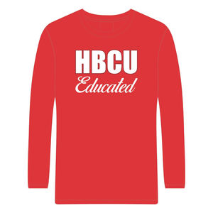 T-shirt à manches longues rouge pour femmes, 100 % coton, broderie chenille, motif Sororité grecque Delta Divine Nine, style universitaire, pour femmes diplômées des HBCU - Product Image 2