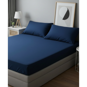 Ready Stock Available High Quality Solid Pattern 4 Pcs Polyester Bedsheet Set from India's Leading Supplier & Exporter - Product Image 1