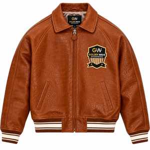 Men's Leather Crocodile Embossed Bomber <b>Jacket</b> Custom Logo Varsity <b>Jacket</b> <b>Vintage</b> <b>Motorcycle</b> <b>Jacket</b> Wholesale Manufacturer - Product Image 6