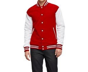 Veste universitaire en laine mélangée pour homme, sur mesure, avec manches en cuir véritable, broderie de haute qualité, modèle WVJ-0063 - Product Image 3