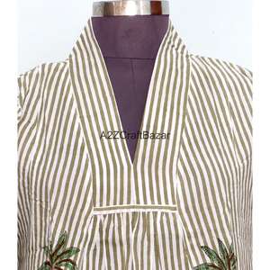 เดรสยาวทรงเอพิมพ์ลายดอกไม้สไตล์โบฮีเมียน แขนยาว ผ้าฝ้าย 100% สำหรับฤดูร้อน เป็นมิตรกับสิ่งแวดล้อม สไตล์ลำลองสำหรับผู้หญิง - Product Image 3